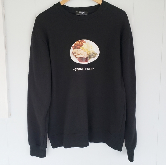 Forever 21 | Shirts | Nwot Mens Large Thankgiving Sweatshirt | Poshmark